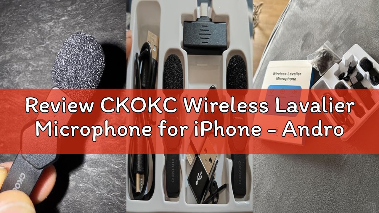 Review CKOKC Wireless Lavalier Microphone for iPhone - Android Computer, Mini Microphone for Live St