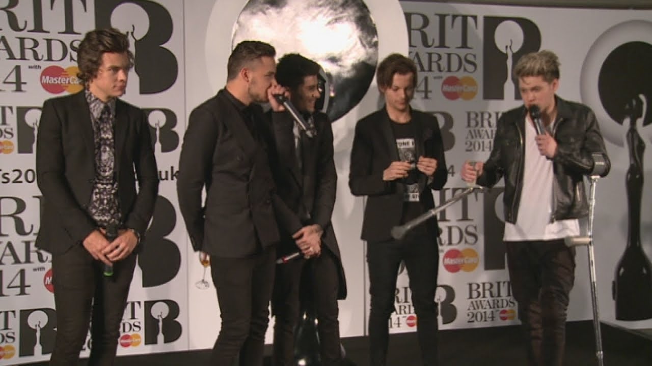 Brits 2014 Winners Room: One Direction's drunk rap after their big win