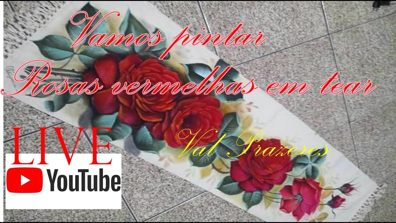 Pinturas de rosa vermelhas