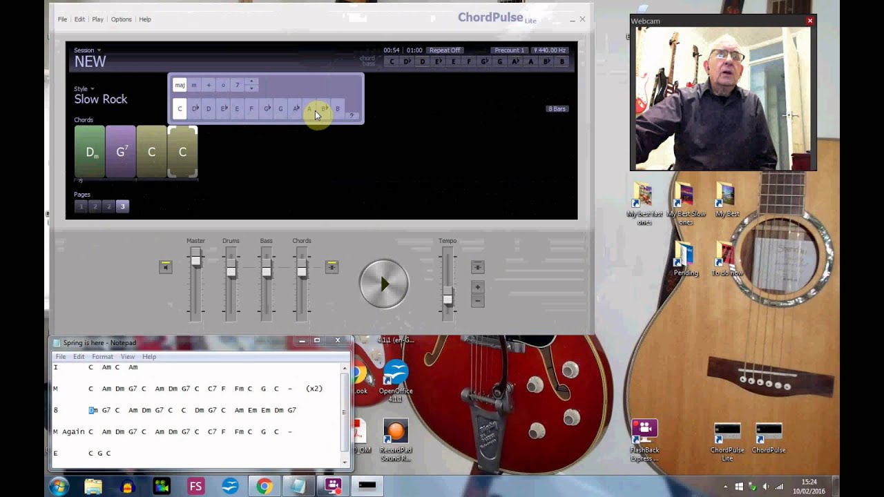 How to make a simple backing track using Chord Pulse Lite