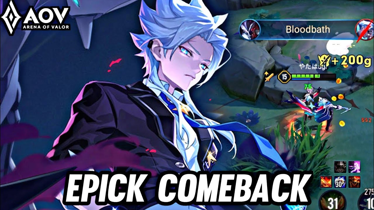 AOV : NAKROTH DIMENSION BREAKER GAMEPLAY | EPICK COMEBACK - ARENA OF VALOR LIÊNQUÂNMOBILE ROV COT