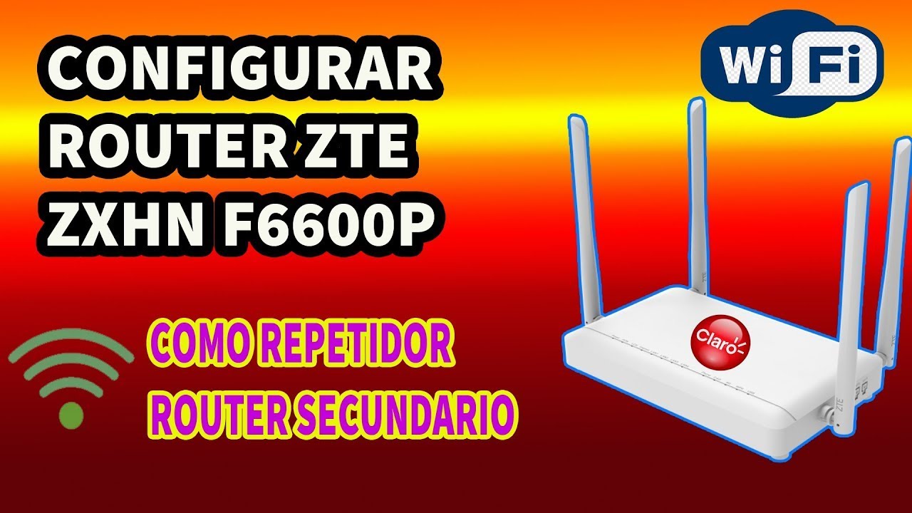 COMO CONFIGURAR ROUTER GPON ZTE F6600P COMO REPETIDOR ✅✅