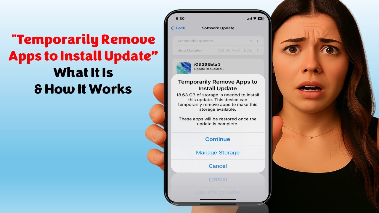 Temporarily Remove Apps to Install Update &ndash; What It Is & How It Works (iPhone iOS Update)