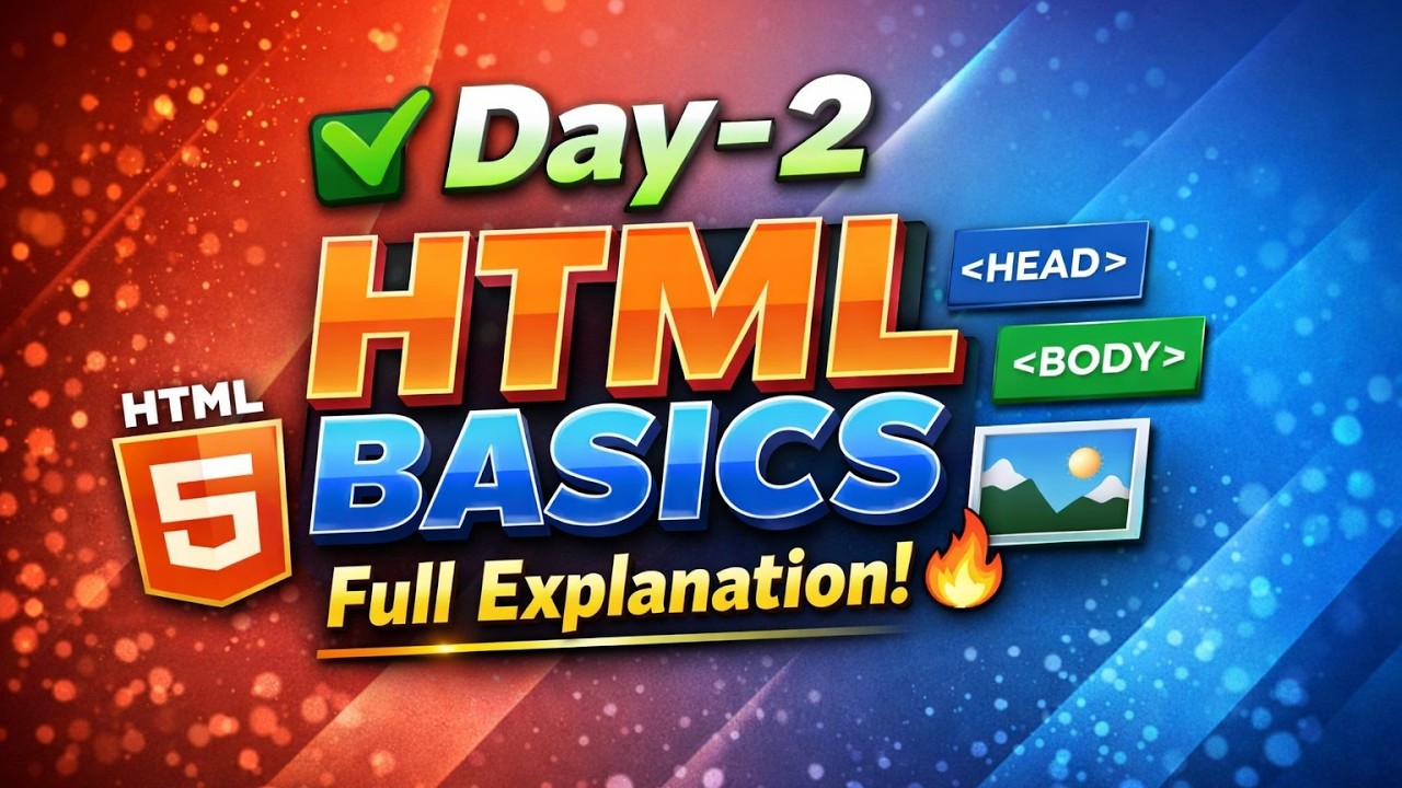 ✅ Day-2 HTML Basics | Don’t Skip This Foundation | 🚀 180 Days Full Stack Developer Roadmap