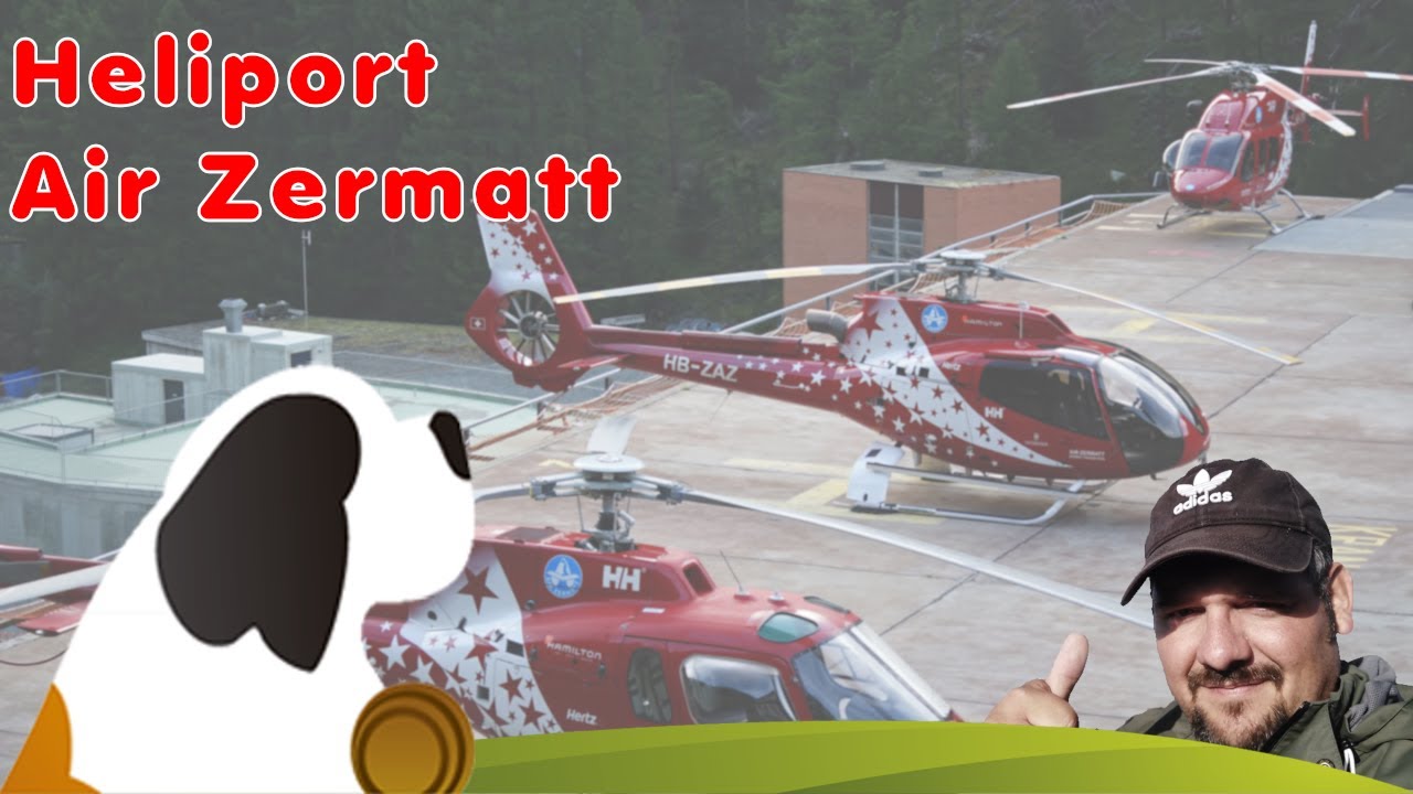 Starts & Landungen am Heliport Air Zermatt