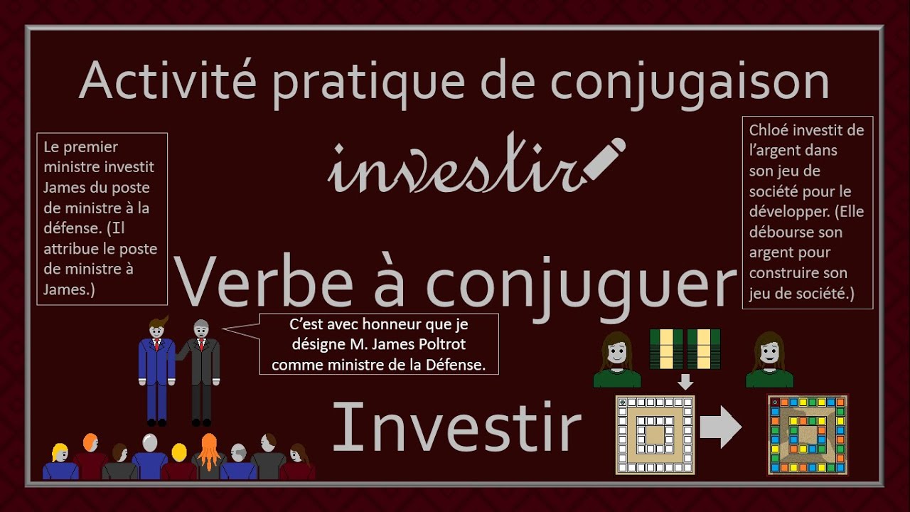 Conjugaison des verbes - Verbe Investir