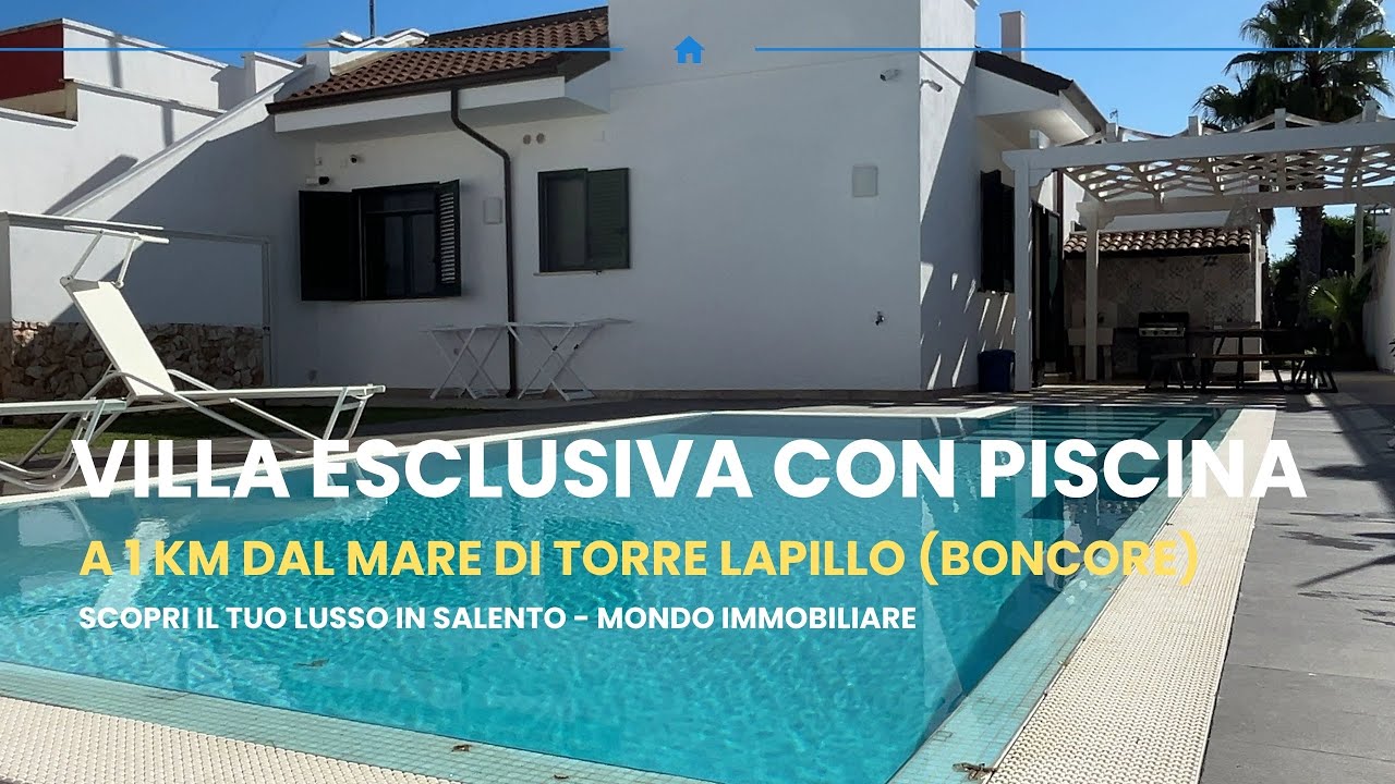 VILLA CON PISCINA PRIVATA IN VENDITA - Boncore (Torre Lapillo), Salento