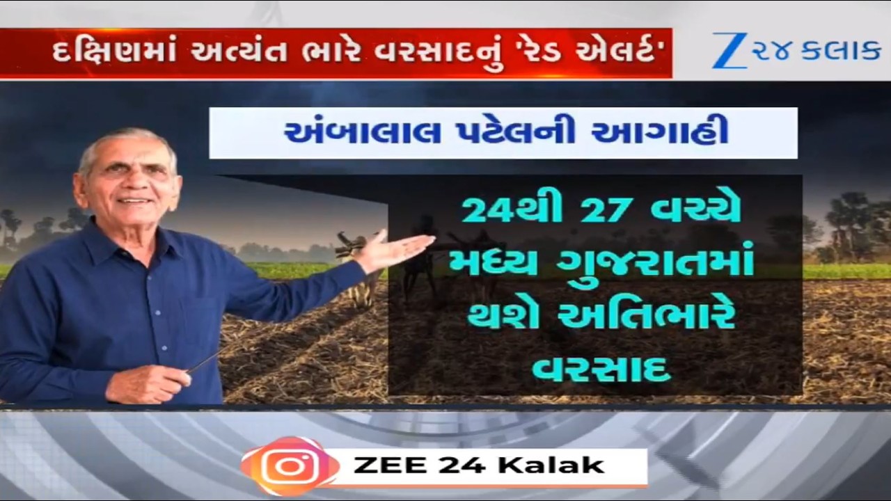 ALERT! IMD, Ambalal Patel Predict EXTREMELY Heavy Rainfall Across Gujarat for Next 2&ndash;4 Days