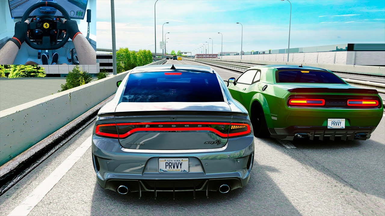 Dodge Charger SRT Hellcat & Challenger SRT Demon - Assetto Corsa | Thrustmaster T300
