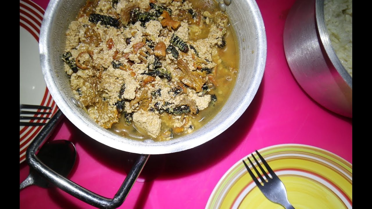 N'gala - Caterpillars of Cirina forda cooked African style
