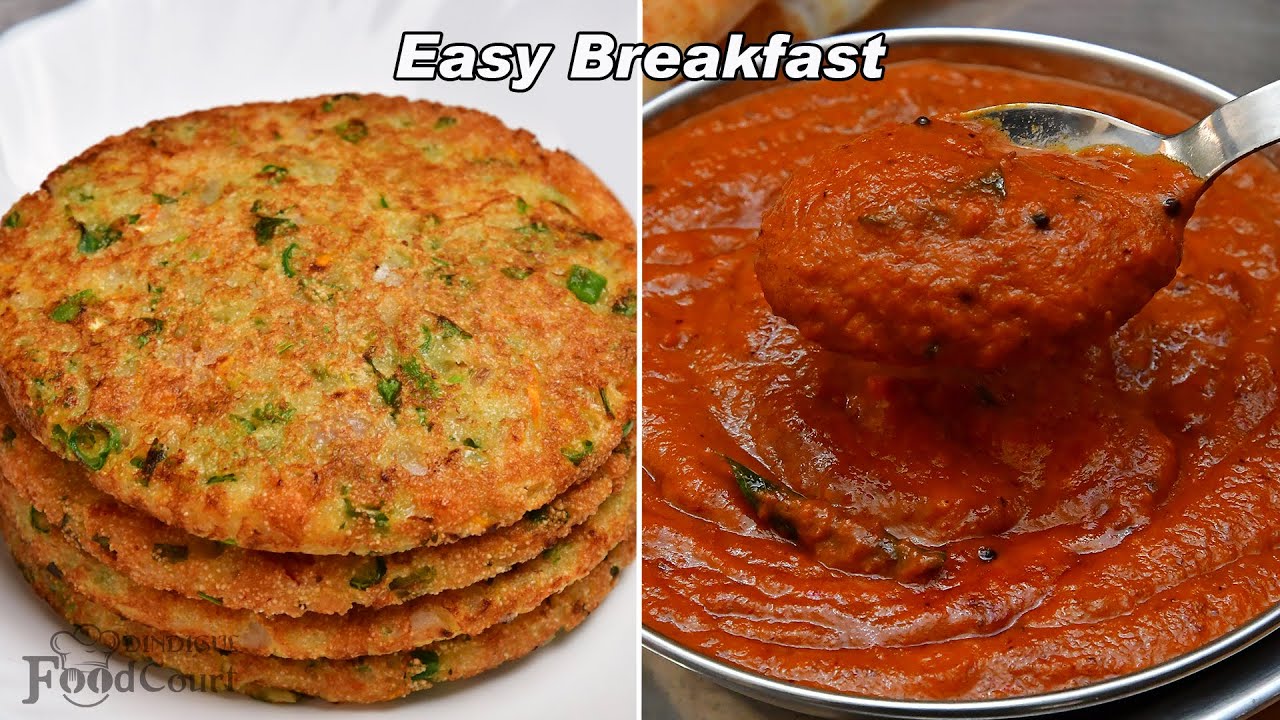 Easy & Tasty Breakfast Recipe/ Rava Uttapam/ Kara Chutney