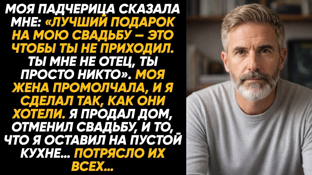 Падчерица запретила мне приходить на свадьбу, поэтому я отменил всё и сорвал им праздник в тот день.