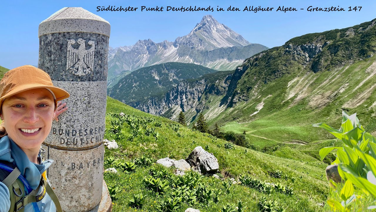 Wanderung zum südlichsten Punkt Deutschlands - Grenzstein 147 über Rappenalptal und Schrofenpass