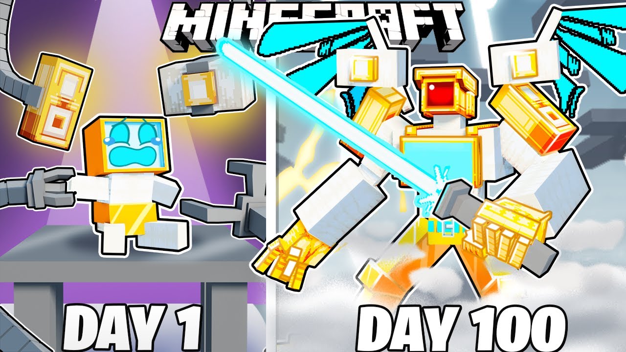 I Survived 100 Days as the GOD TITAN in Minecraft!