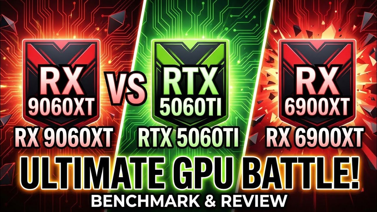 RX 9060XT VS 6900XT VS RX 7800XT VS RTX 5060TI GAMING TEST WITH TO 9800X3D 
