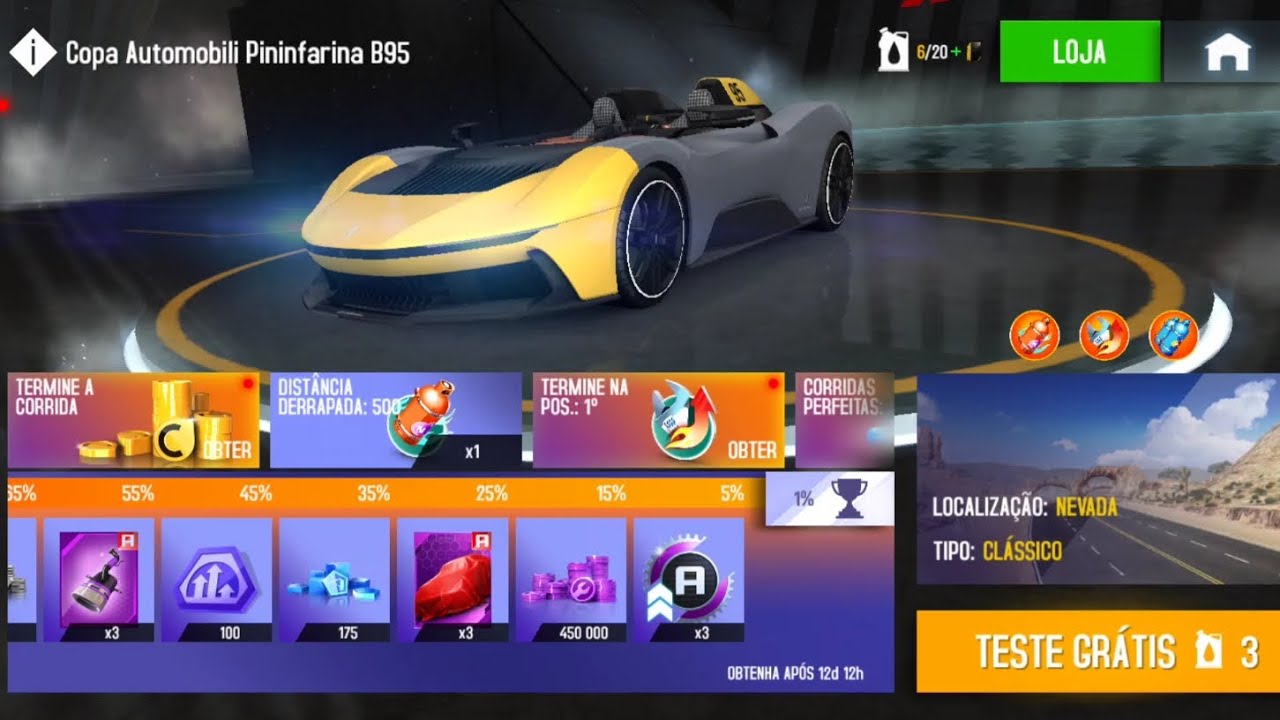 Nevada 55:858 Automobilli Pinninfarina B95 Gotham CUP | Asphalt 8 