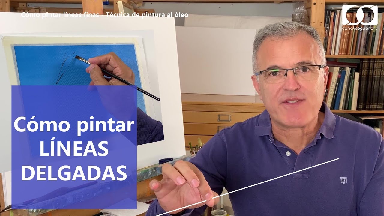 APRENDER a pintar LÍNEAS DELGADAS o finas al ÓLEO fácilmente ✅