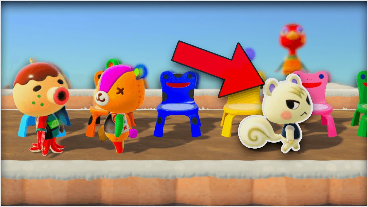 Animal Crossing Villagers PLAY MUSICAL CHAIRS (with Froggy Chairs)