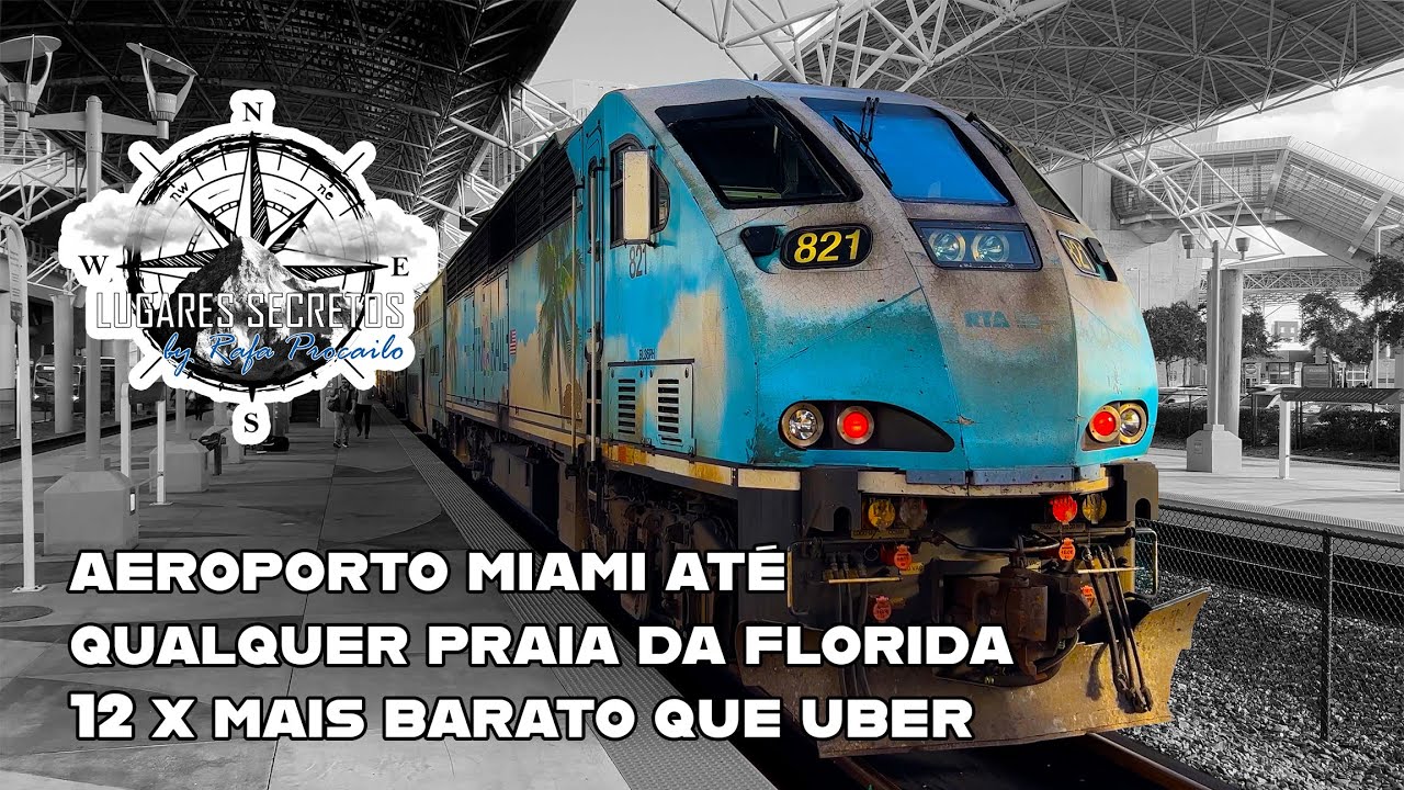Passeio de trem do aeroporto de miami até Fort Lauderdale - Forma barata de viajar na Flórida