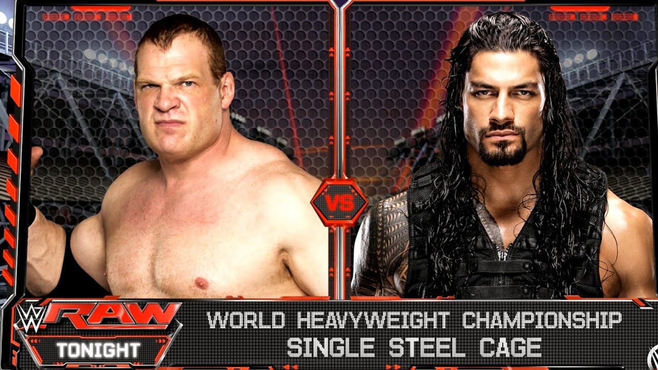 Roman Reigns vs Kane - Steel Cage Match- World Heavyweight Championship Match- WWE2K16-Gameplay