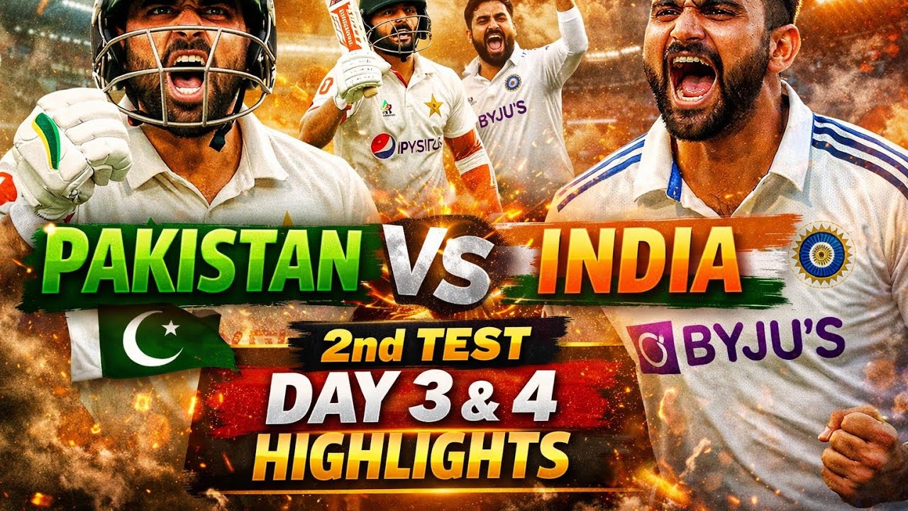 PAK vs IND 2nd Test Day 3 & 4 Highlights | Match Turns Dramatic! 😱
