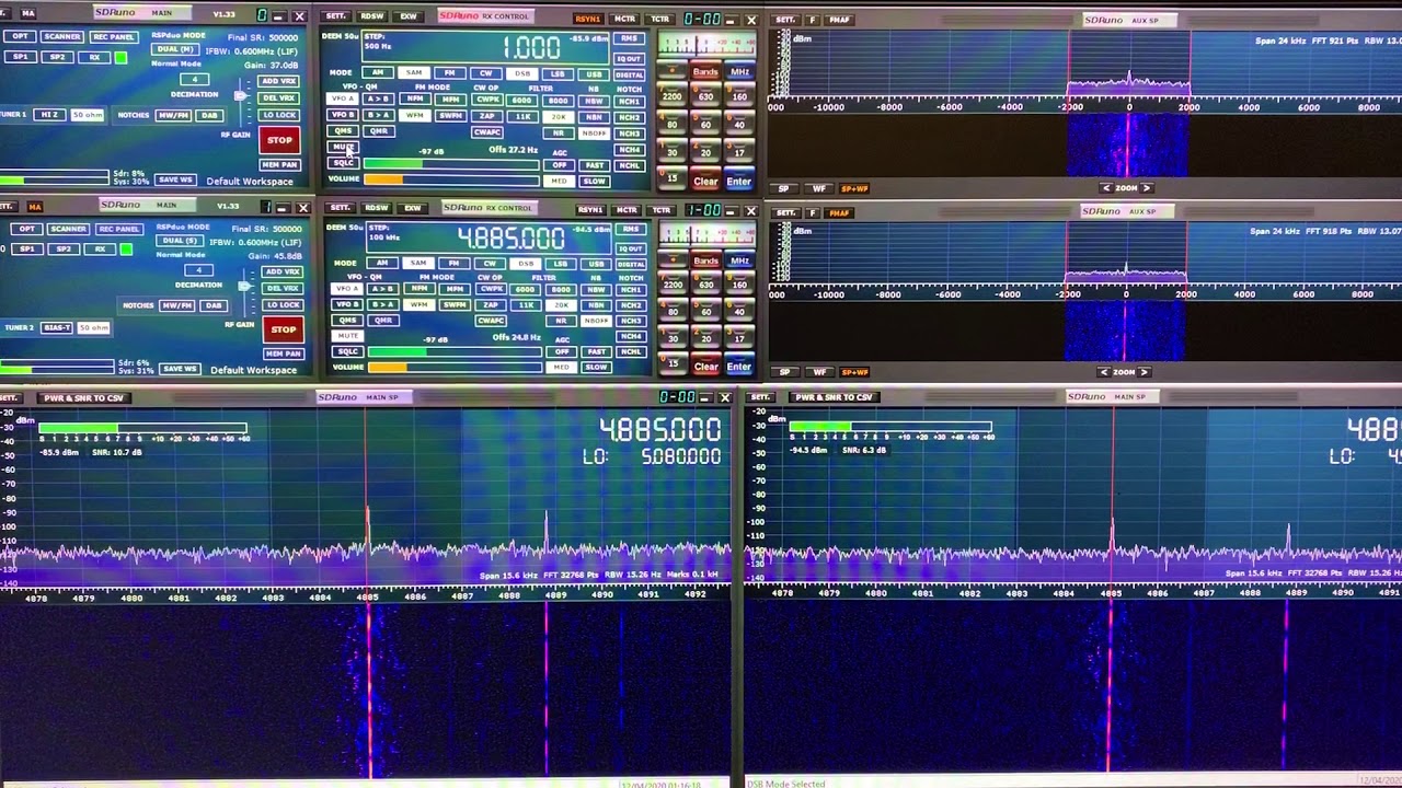 Comparing the Wellbrook ALA1530 against the Bonito MegaLoopFX: R&aacute;dio Clube do Par&aacute; 4885 kHz, Brazil