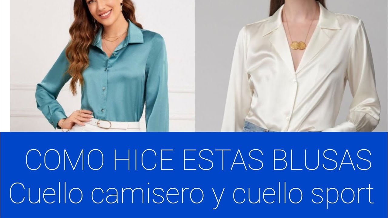 Como hacer blusa CUELLO CAMISERO Y SPORT #sewing #moda #blusa #confección #foryou