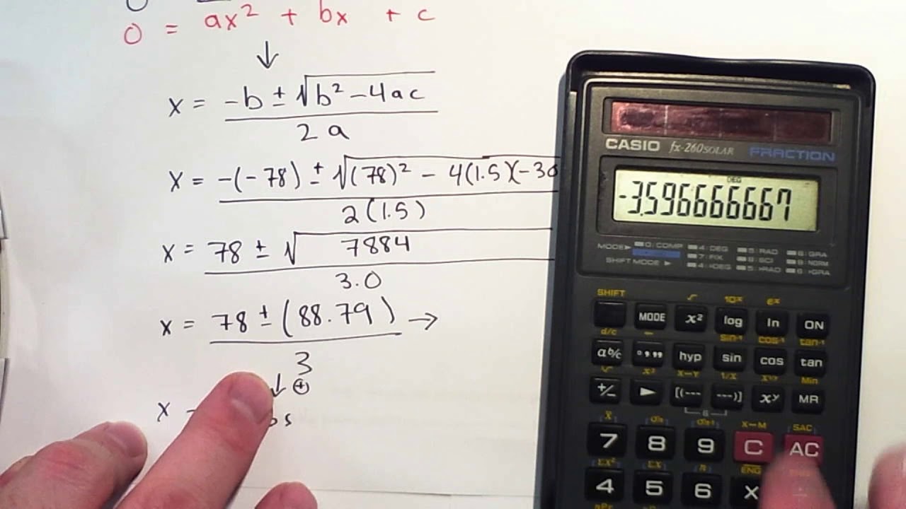 Solving Kinematics Problems with Quadratics