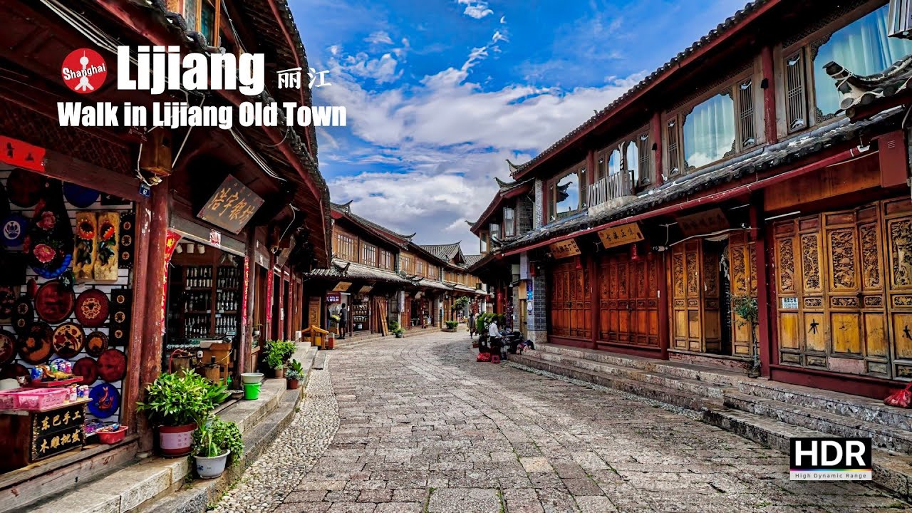 Old Town of Lijiang - Walking around UNESCO site - 4K HDR