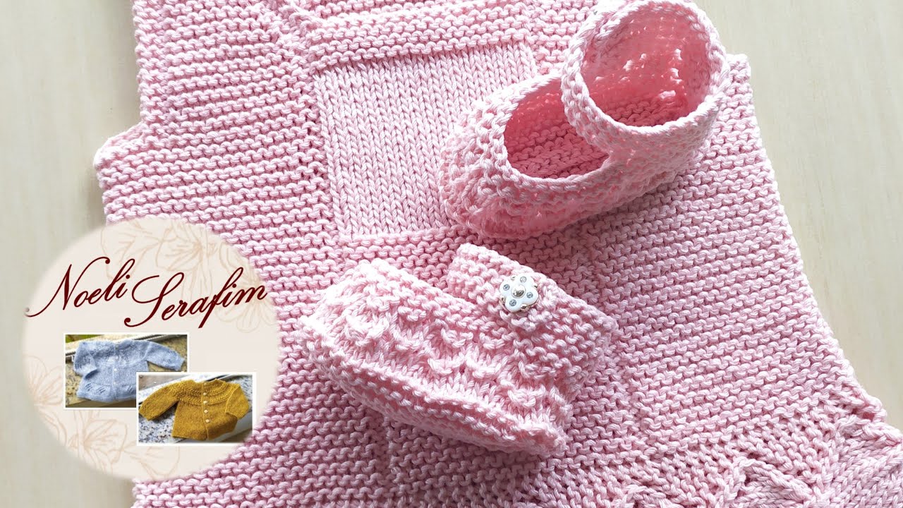 ZAPATITOS EN DOS AGUJAS PARA RECIÉN NACIDOS PEQUEÑITA