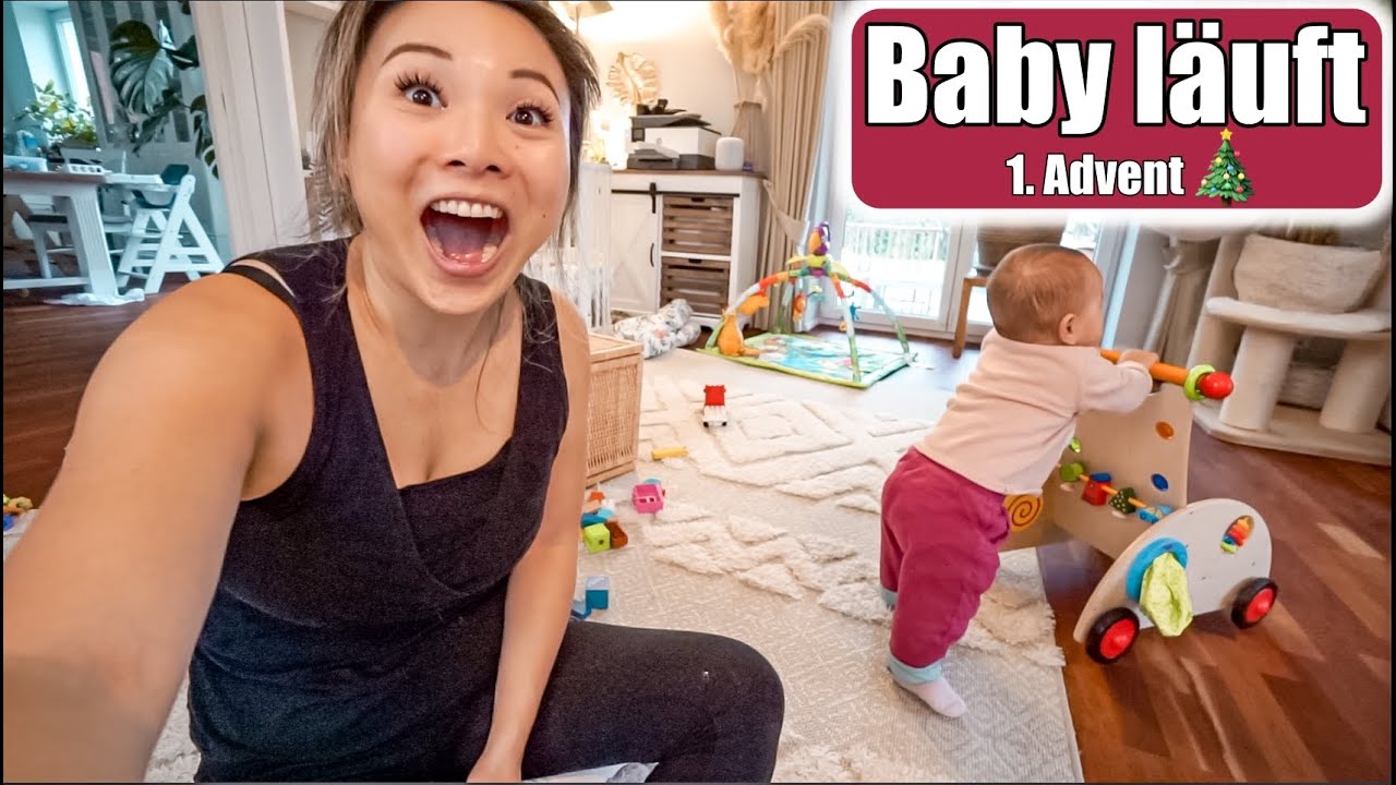 Baby läuft 😱 8 Monate alt! 1. Advent! Spielzeug aufräumen & Chinesisch Essen! VLOG | Mamiseelen