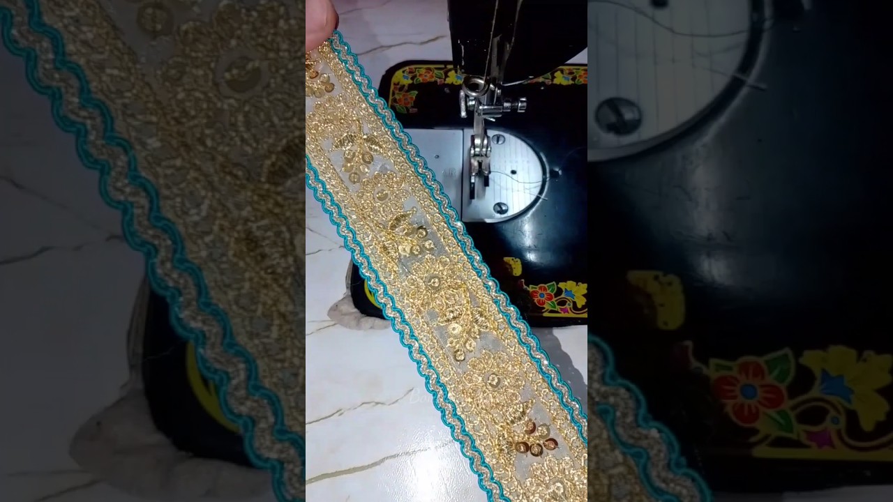 Golden lace😍with Blue💙🔥