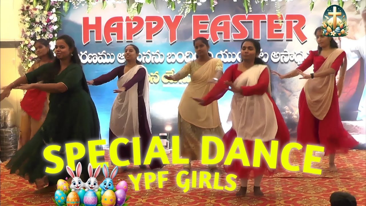 Telugu Christian Dance | Easter 2025 | YPF Girls | IPC Kanuru | #christiandance #ipckanuru