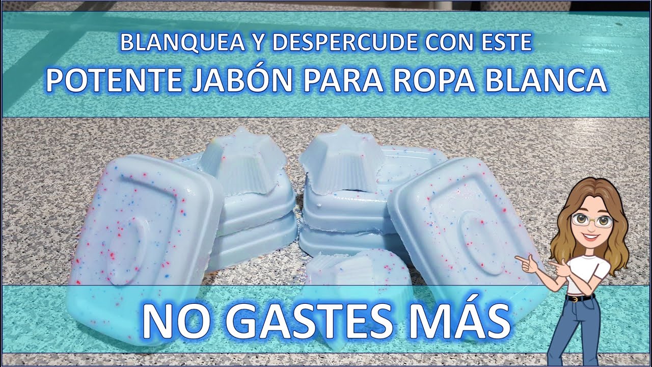 Blanquea y despercude con este POTENTE  jabón para ropa blanca - No gastes más