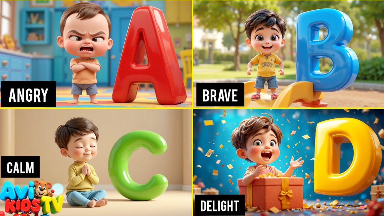 Песня про чувства и эмоции из алфавита 🎨 | Эмоции от А до Я для детей | Эпизод 8 | Avi Kids Tv