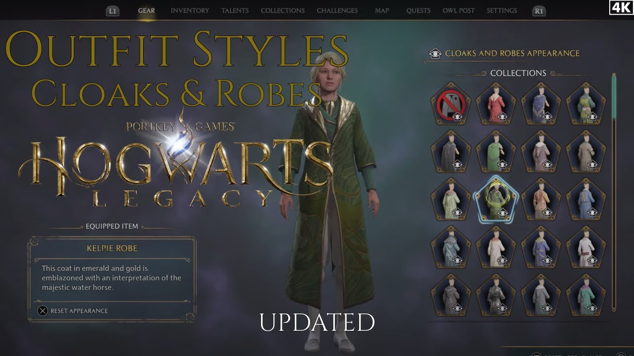 Hogwarts Legacy: Style Appearances -  All Cloaks & Robes | UPDATED | 4K