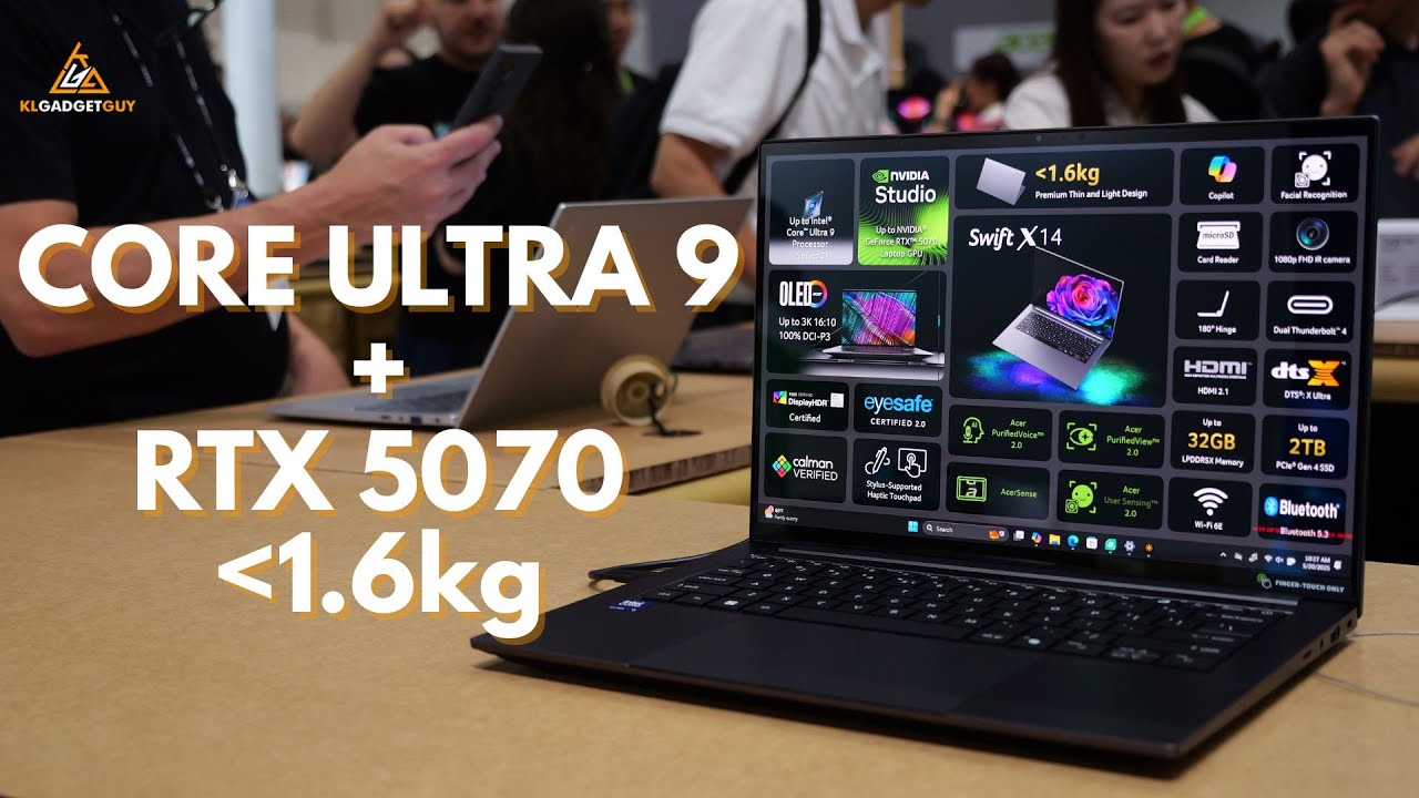 2025 Acer Swift X 14 - Intel Core Ultra 9 and RTX 5070 under 1.6kg!