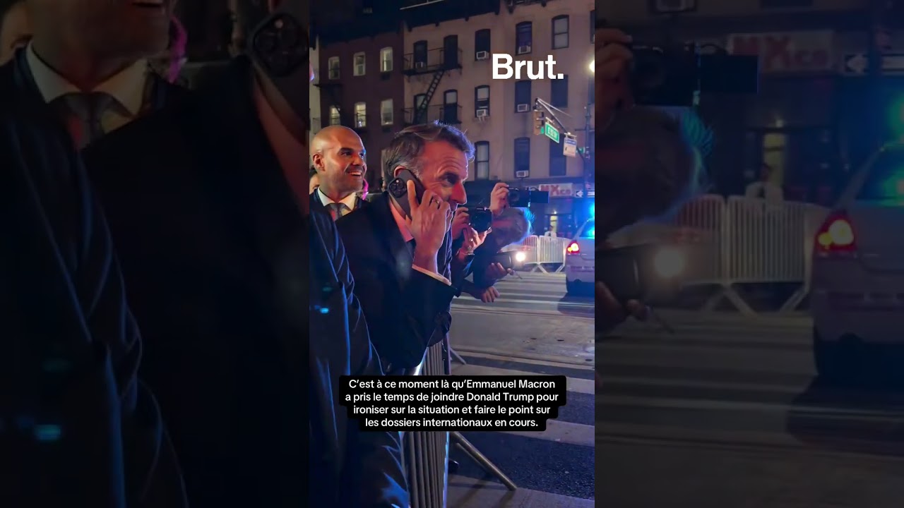 Quand Emmanuel Macron appelle Donald Trump car le convoi du président américain le bloque à New-York