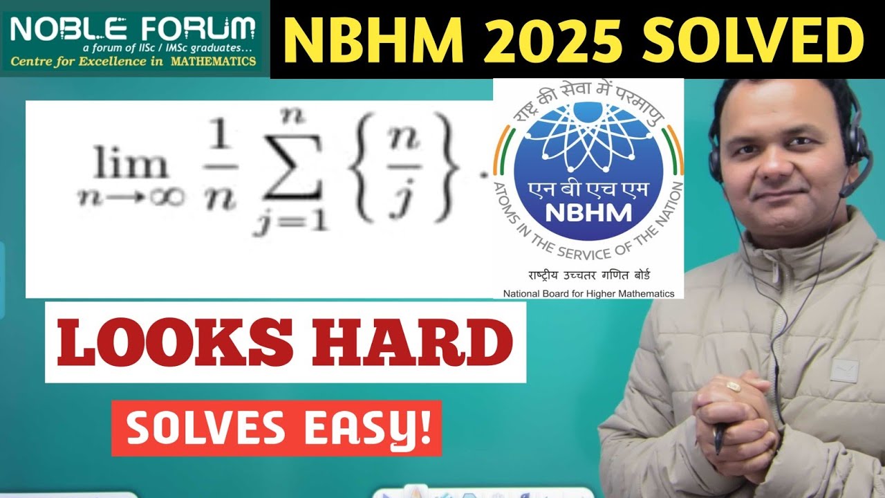 NBHM 2025 Real Analysis Solution | High-Level Problem Explained Step-by-Step | Noble Forum