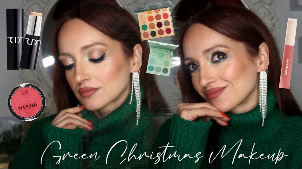 🎄XMAS EASY LOOKS SERIES|GREEN GLAM CHRISTMAS MAKEUP