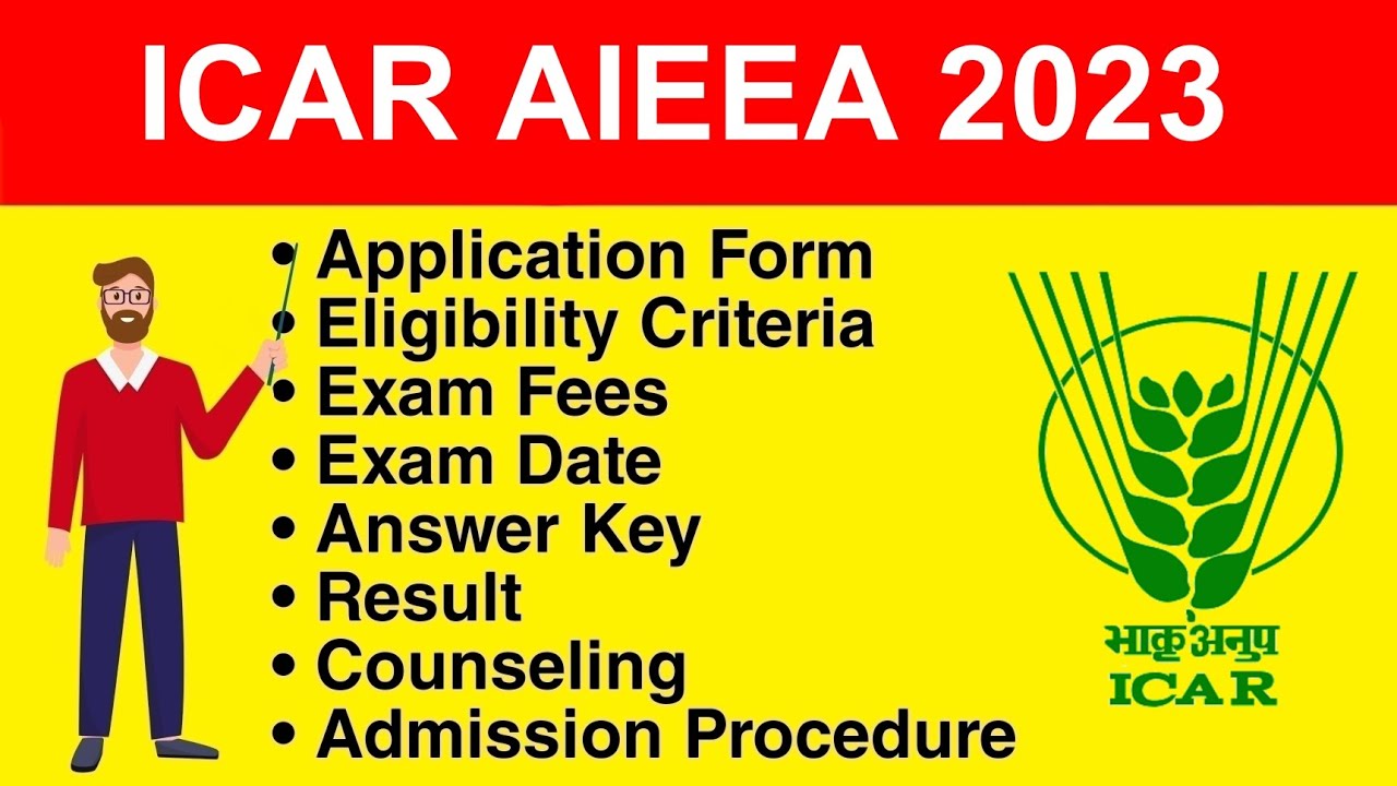 ICAR AIEEA 2024 - Eligibility Criteria, Exam Date, Application form, Syllabus