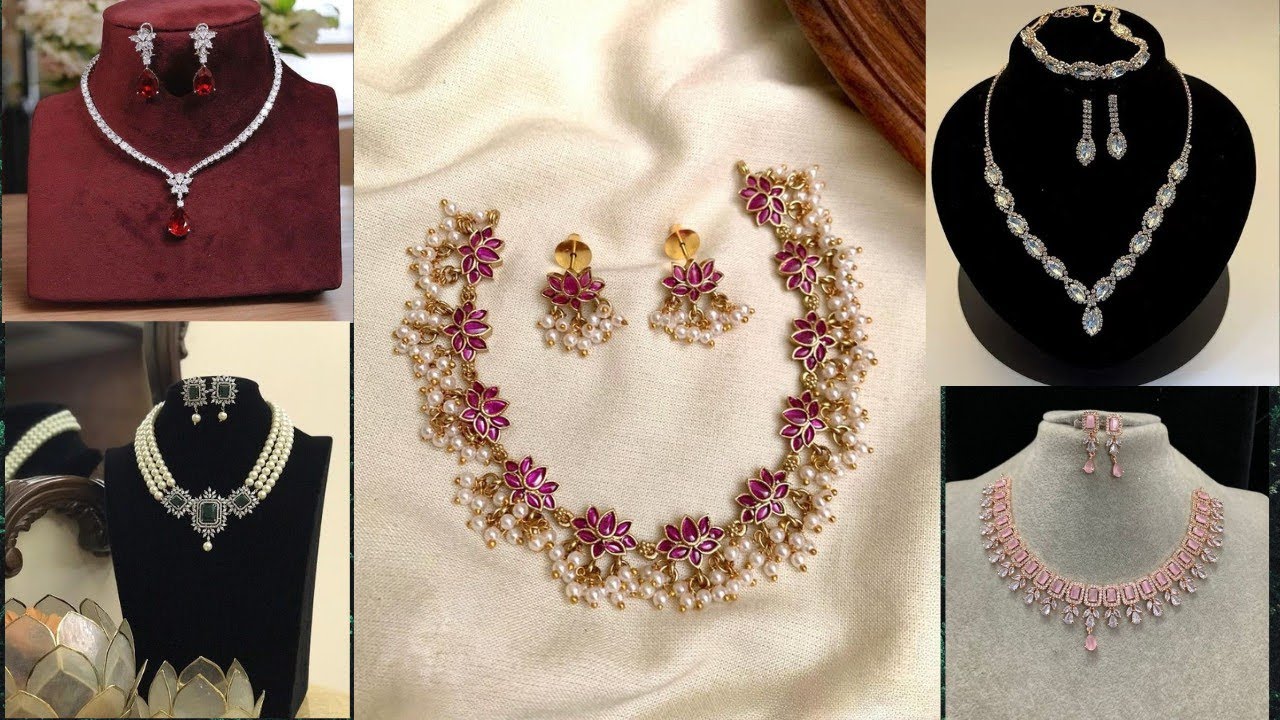 New stylish necklace set design ✨✨✨✨ #simple party wear necklace set #sr creation #youtube...