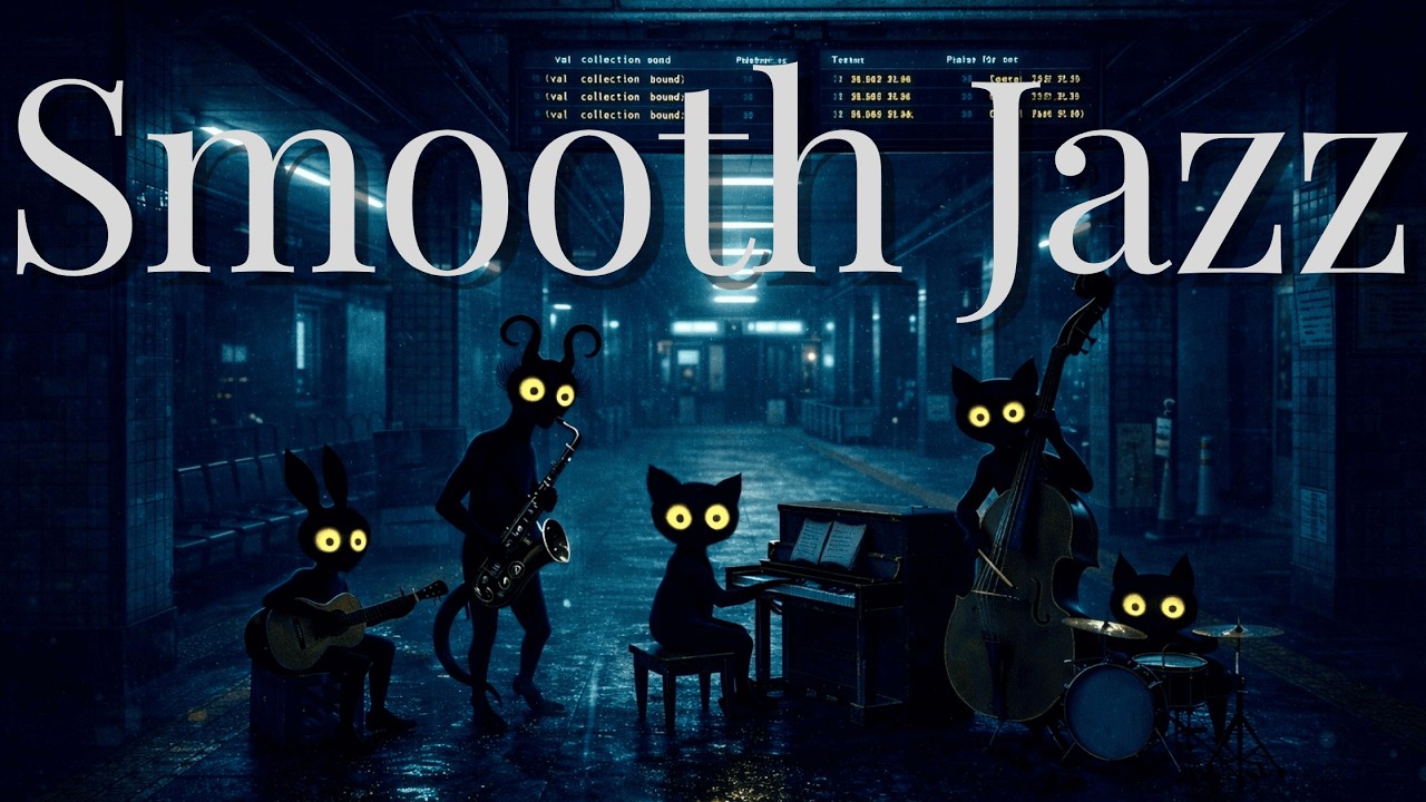 駅で流れるスムースジャズ｜Midnight Station Jazz｜作業・読書BGM