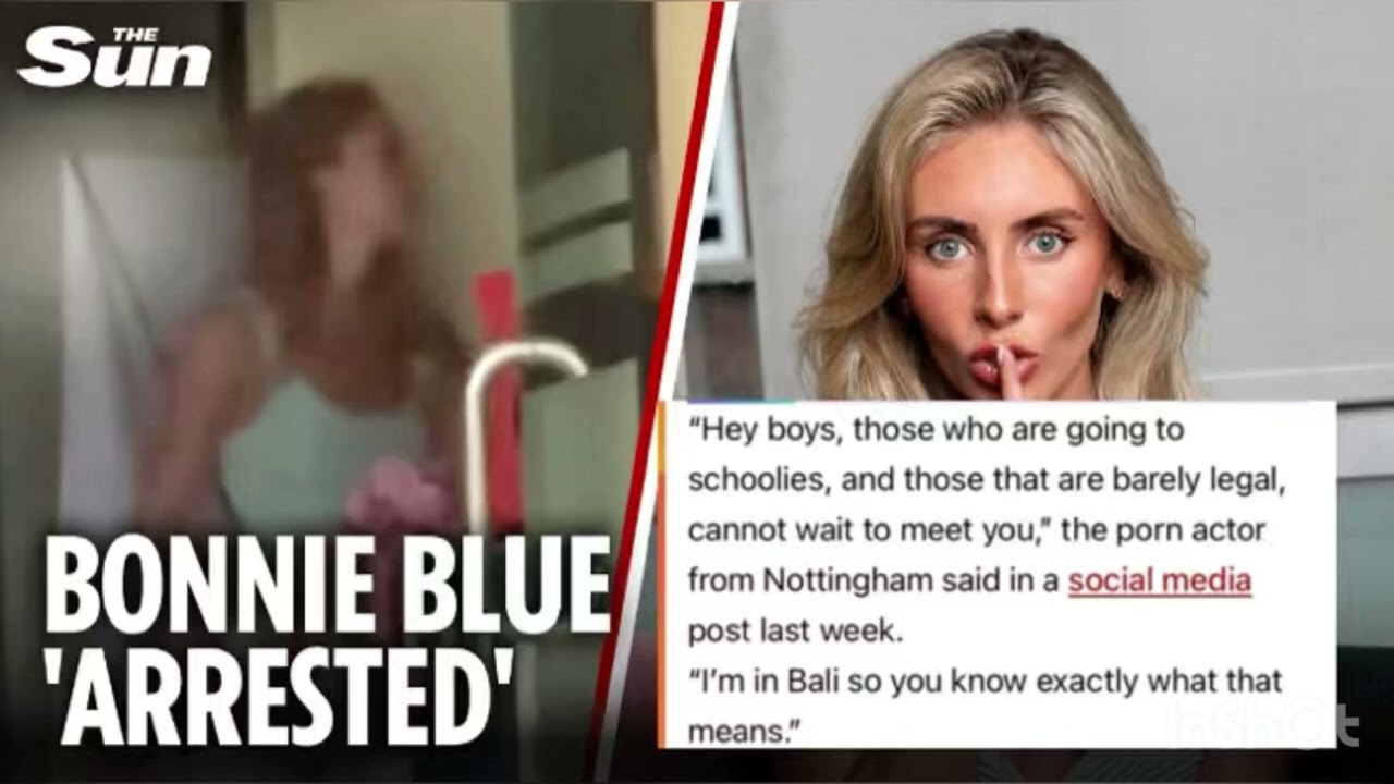 Bonnie Blue arrested in Bali and is custody after police raid during schoolies ‘BangBus’ tour
