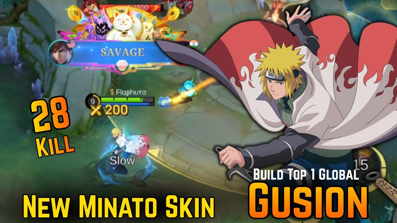 NEW Gusion Minato Skin is INSANE 🔥 | Full Gameplay, Skills & Effects | MLBB Naruto Collab