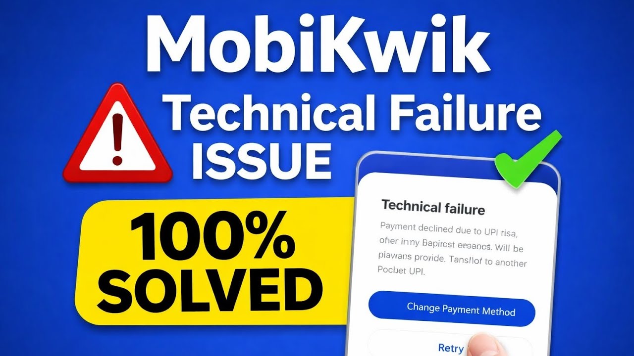 🚨 MobiKwik Technical Failure Issue &ndash; 100% Solved #MobiKwik #earningapp#imoney#umoney#viral MobiKwik