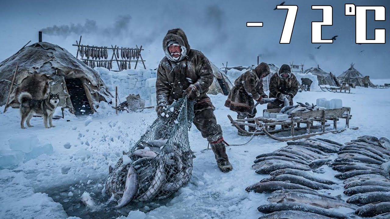 –72°C Americas Yakut Tribe: 10,000kg Fish Hoard & Wolf-Pack Clash in Blizzard