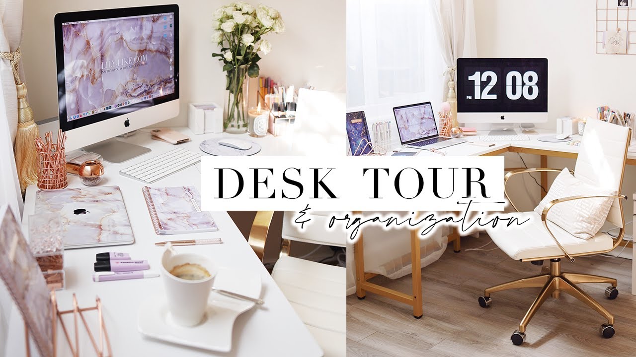 MY DESK TOUR 👩🏼‍💻 work/study space organization & stationery storage