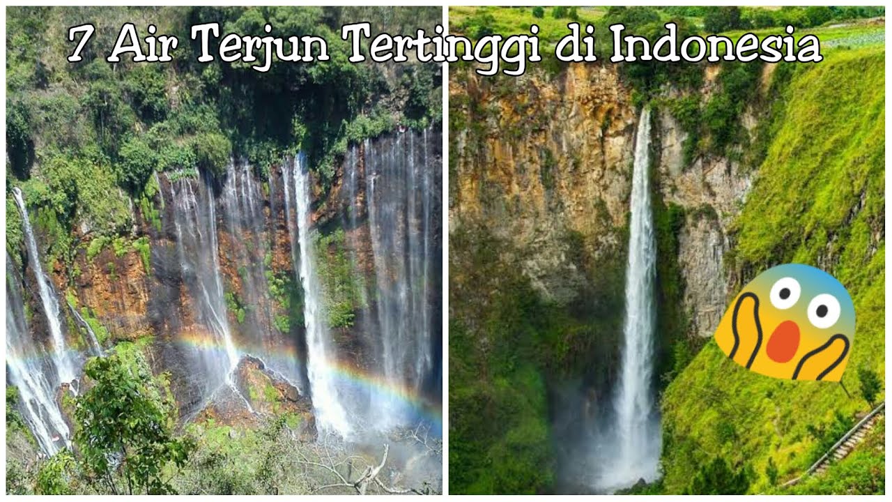 MENAKJUBKAN.!! 7 AIR TERJUN TERTINGGI DI INDONESIA...