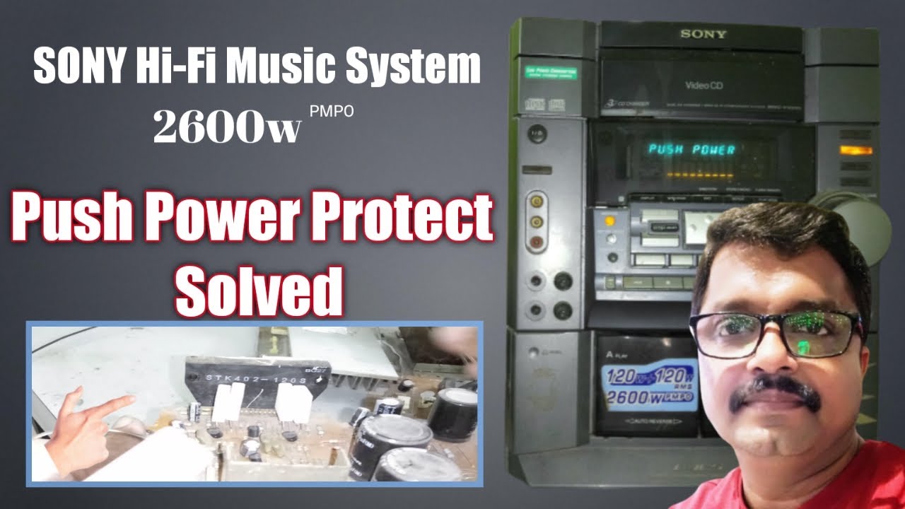 Как отключить функцию Push Power Protect на музыкальных системах Sony MHC - VX501, VX101, VX301, ...